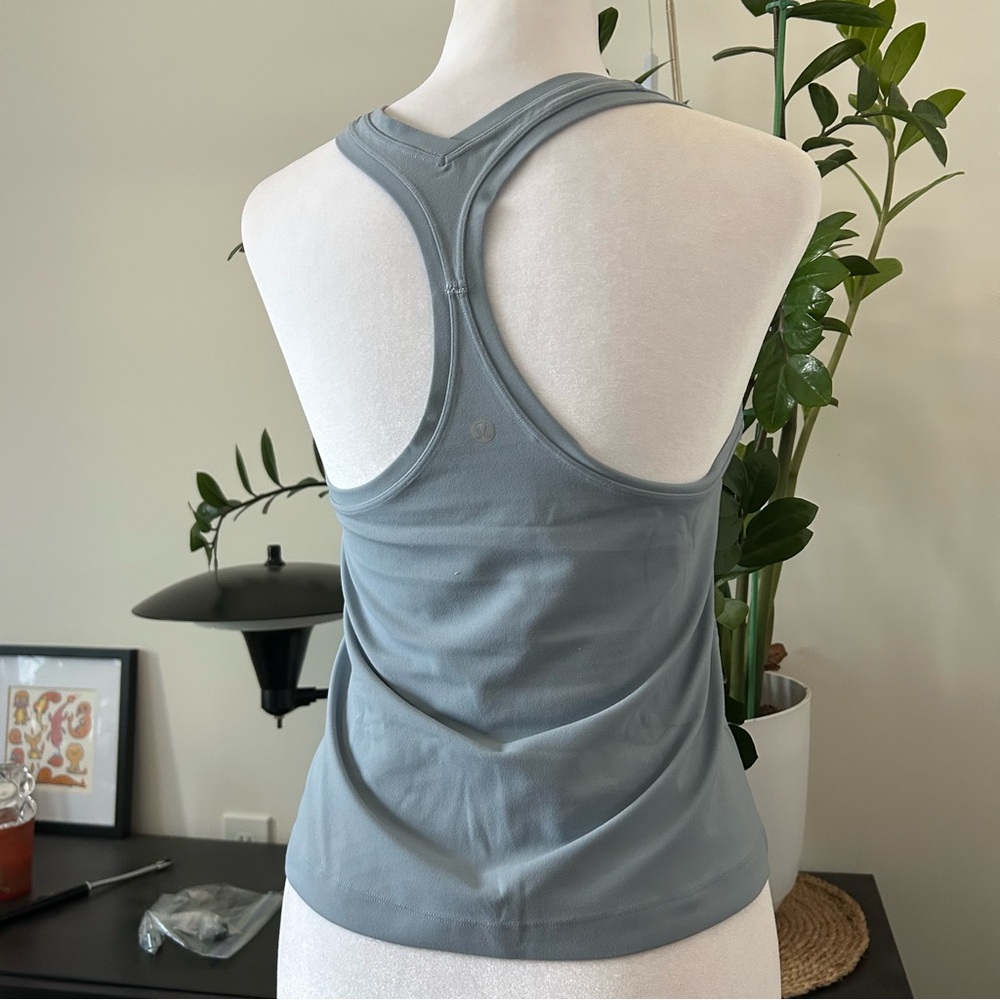 Chambray--Cool Racerback Short Tank Top - Picture 5 of 7
